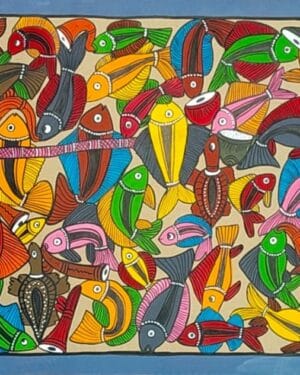 Fish Marriage - Patua painting - Manimala Chitrakar - 01