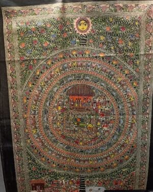 History of Raja Salhesh - Madhubani painting - Urmila Devi