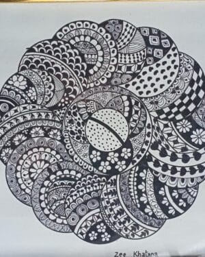 Indian Art - Mandala Style - Zahida - 04