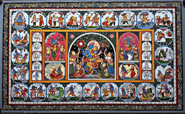 Krishna Story 1 - Pattachitra painting - Siba Mohanty - 02