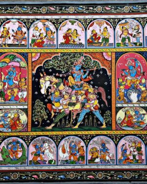 Krishna Story 2 - Pattachitra painting - Siba Mohanty - 02