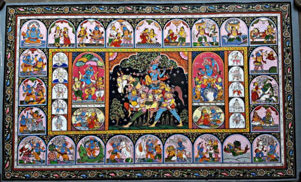 Krishna Story 2 - Pattachitra painting - Siba Mohanty - 02