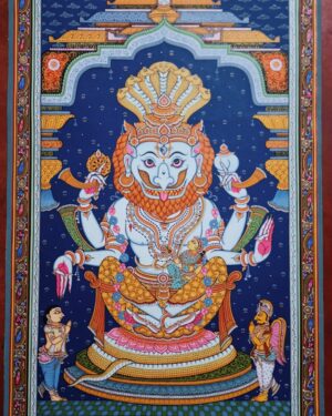 Lakshmi Narasimhan - Pattachitra painting - Siba Mohanty - 01