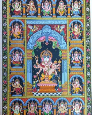 Mudra Ganesha - Pattachitra painting - Siba Mohanty - 16