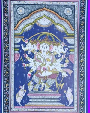 Panchamukhi Ganesha - Pattachitra painting - Siba Mohanty - 11