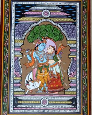 Radha Krishna 2 - Pattachitra painting - Siba Mohanty - 08