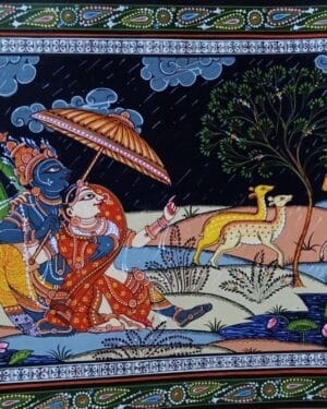 Radha Krishna 3 - Pattachitra painting - Siba Mohanty - 19