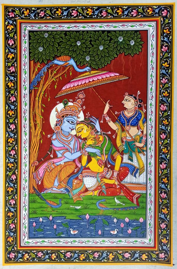 Radha Krishna - Pattachitra painting - Siba Mohanty - 07