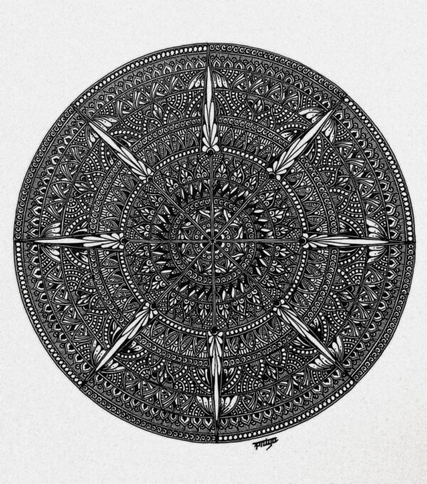 PATTERN MANDALA#57-MANDALA ART(27.5x21cms)