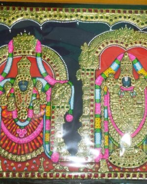 Balaji with Padmavathi Tanjore Painting 24 x 30