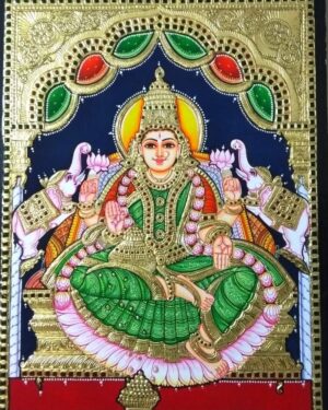 Gajalakhshmi Tanjore Painting 15 x 20