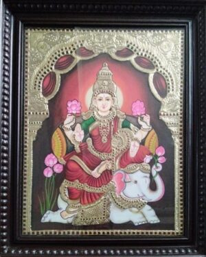 Gajalakshmi Tanjore Painting Tanjore Painting 24 x 30 with Frame