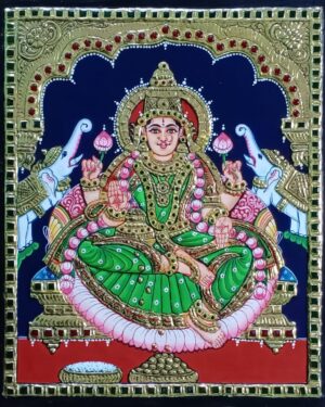 Gajalashmi Tanjore Painting 12 x 15