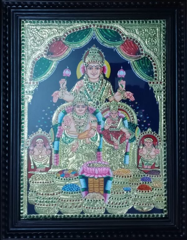 Lakshmi with Guberan Tanjore Painting 18 x 24 with Frame