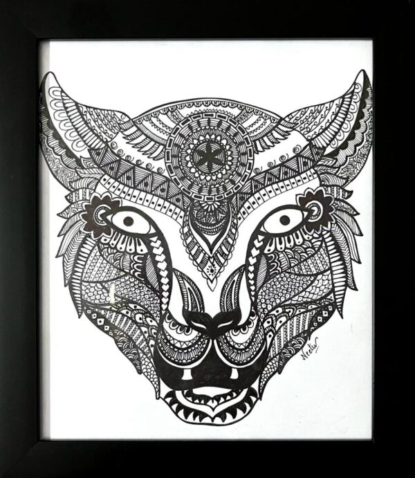 Doodle art Tiger face