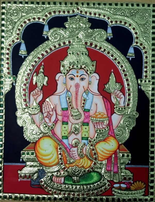 Lord Ganapathy Tanjore Painting 15 x 20