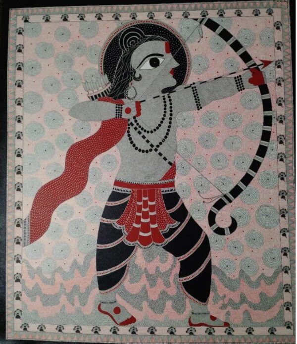 Lord Rama - Madhubani painting - Renu Singh