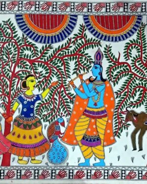 Krishnalila - Madhubani Painting - Simran Jha - 03