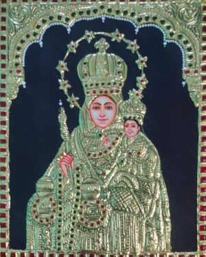 Mary with Jesus Tanjore Painting 15 x 20