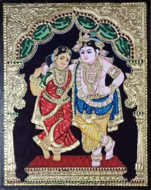 Radha Krishna Tanjore Painting 15 x 20