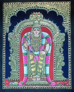 Raja Alangaram Murgan Tanjore Painting 15 x 20 (2)