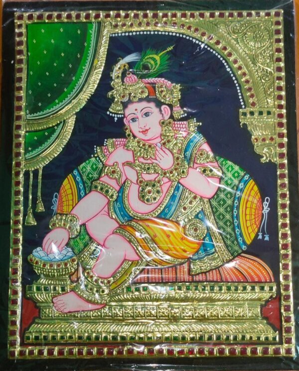 ennai Thali Krishna Tanjore Painting 24 x 30