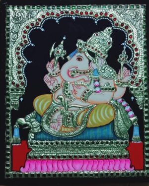 Vinayagar Tanjore Painting 10 x 12