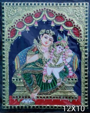 Yashoda Krishna Tanjore Painting 10 x 12