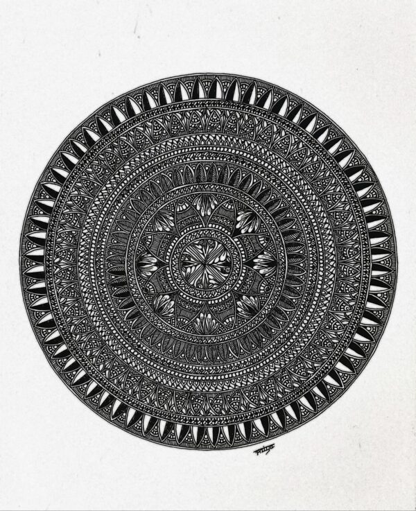 PATTERN MANDALA #74-MANDALA ART-(27.5x21cms-A4 paper)