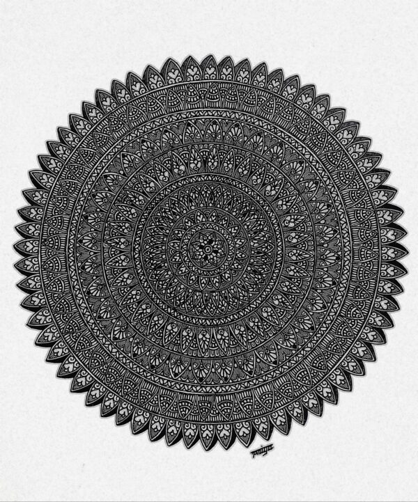 PATTERN MANDALA #75-MANDALA ART-(27.5x21cms-A4 paper)