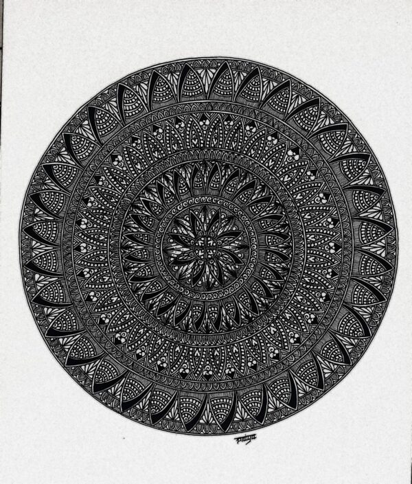 PATTERN MANDALA #78-MANDALA ART-(27.5x21cms-A4 paper)