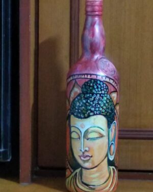 Bottle Painting - Buddha #1 - Indian Art - Uttara Saha - 06