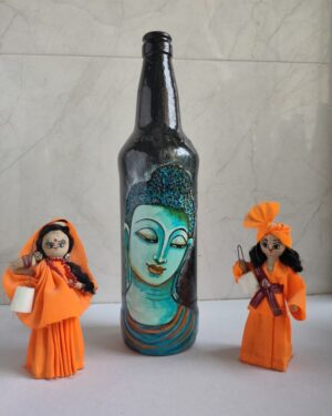 Bottle Painting - Buddha #3 - Indian Art - Uttara Saha - 10