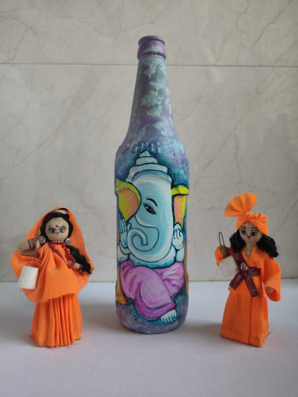 Bottle Painting - Ganesha #4 - Indian Art - Uttara Saha - 11