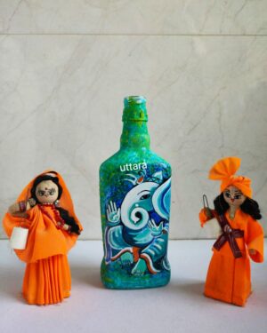 Bottle Painting - Ganesha - Indian Art - Uttara Saha - 04