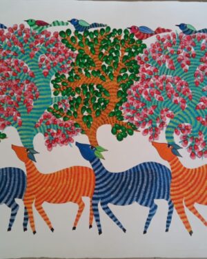 Tree of Life - Gond Painting - Aatmaram - 02