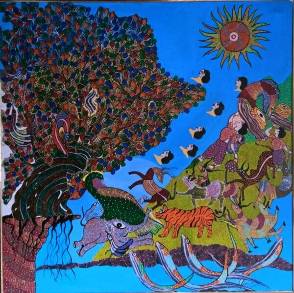 Grishma Ritu - Gond Painting - Aatmaram - 10