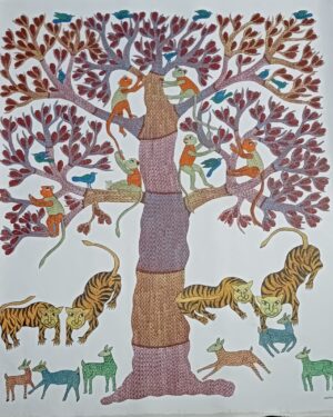 Tree of Life - Gond Painting - Basanti Maravi - 10