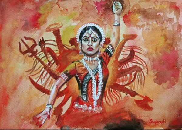 Mahishasuramardhini - Indian Art - Supriti - 02