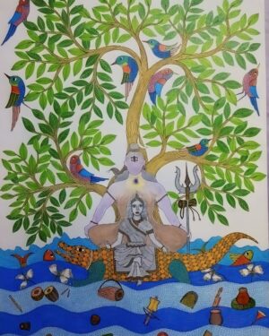 Story of River Narmada - Gond Painting - Raju - 04