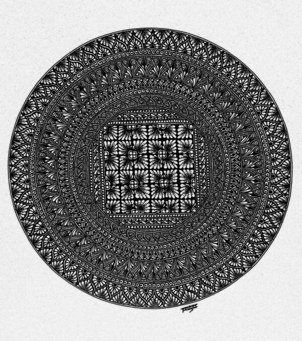 PATTERN MANDALA #79-MANDALA ART-(27.5x21cms-A4 paper)