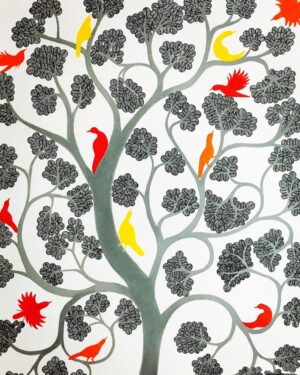 Tree of Life - Gond Painting - Shailendra - 01