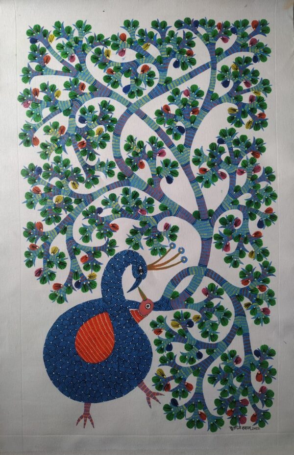 Peacock - Gond Painting - Shailendra - 06