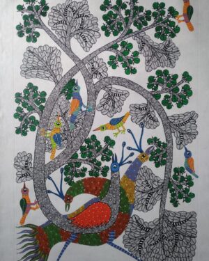 Peacocks - Gond Painting - Shailendra - 08