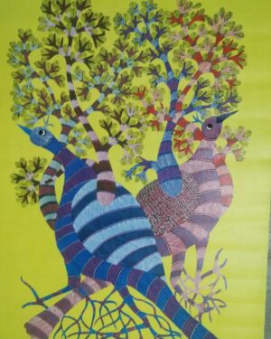 Peacocks - Gond Painting - Sukhiram - 09