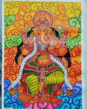 Lord Ganesh - Kerala Mural painting - Shikha Jha - 12