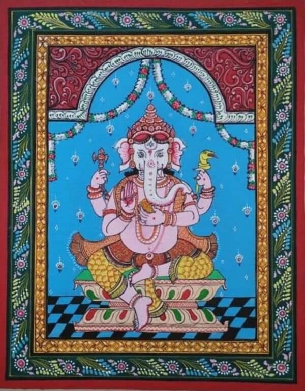 Lord Ganesha - Pattachitra painting - Sonal Vidhani