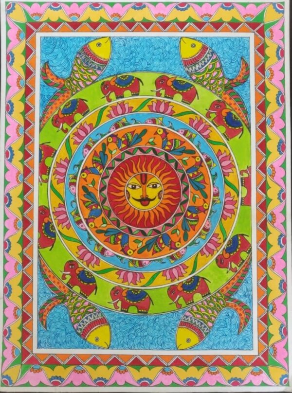 Nature - Madhubani painting - Sonal Vidhani