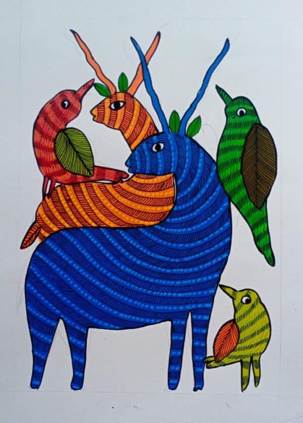 Gond Painting - Hemaraj - 08