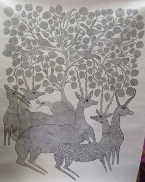 Gond Painting - Narmada Prasad - 04